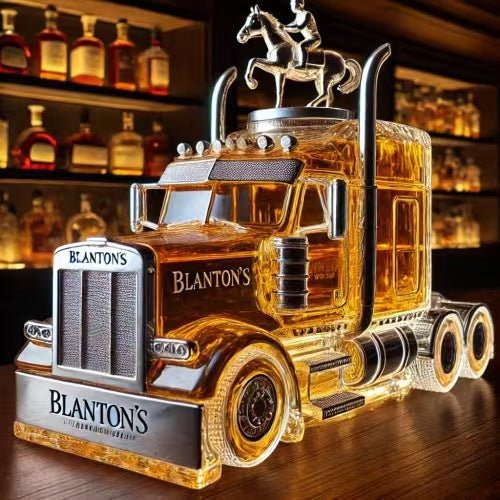 Classic Car Glass Wine Bottle Semi-Truck Whiskey Bottle - stcraftdigital