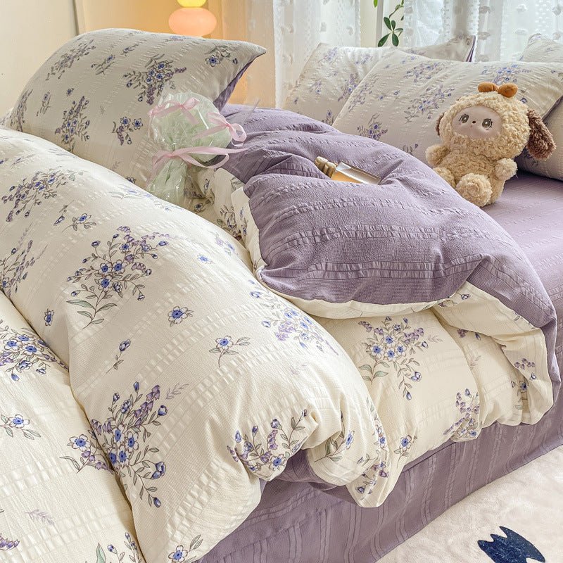 Maternal And Child Grade Washed Jacquard Yarn Cotton Mattress Cover - stcraftdigital
