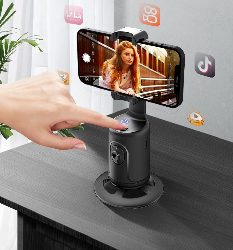 360 Auto Face Tracking Gimbal AI Smart Gimbal Face Tracking Auto Phone Holder For Smartphone Video Vlog Live Stabilizer Tripod - stcraftdigital