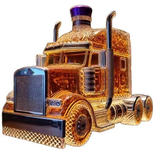 Classic Car Glass Wine Bottle Semi-Truck Whiskey Bottle - stcraftdigital