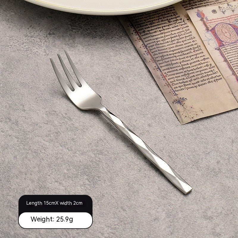 Featured Square Handle Knife, Fork And Spoon Hotel Restaurant Home - stcraftdigital