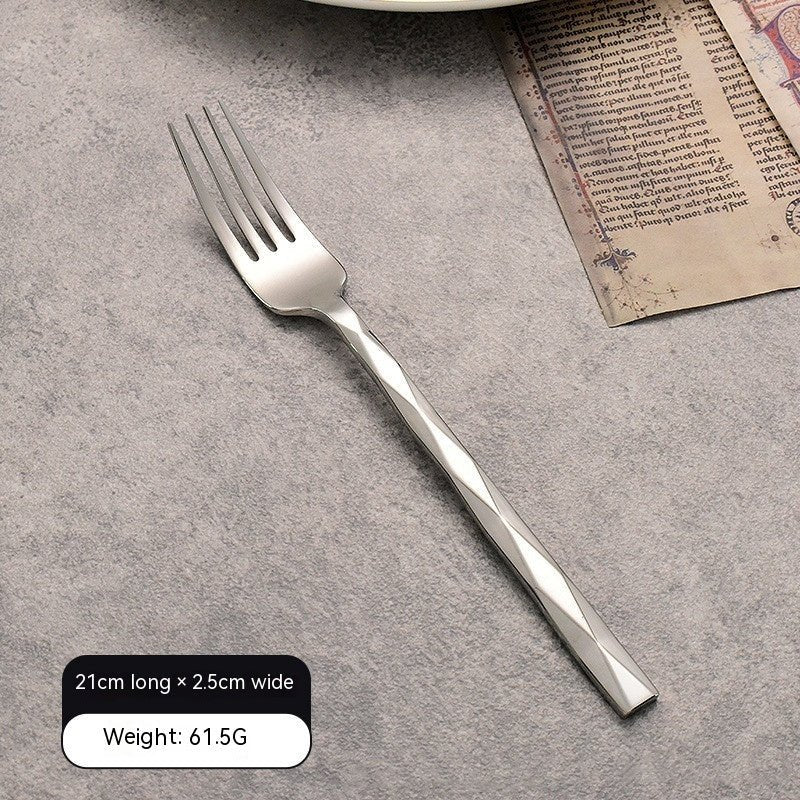 Featured Square Handle Knife, Fork And Spoon Hotel Restaurant Home - stcraftdigital