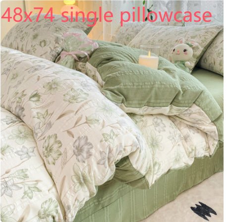 Maternal And Child Grade Washed Jacquard Yarn Cotton Mattress Cover - stcraftdigital