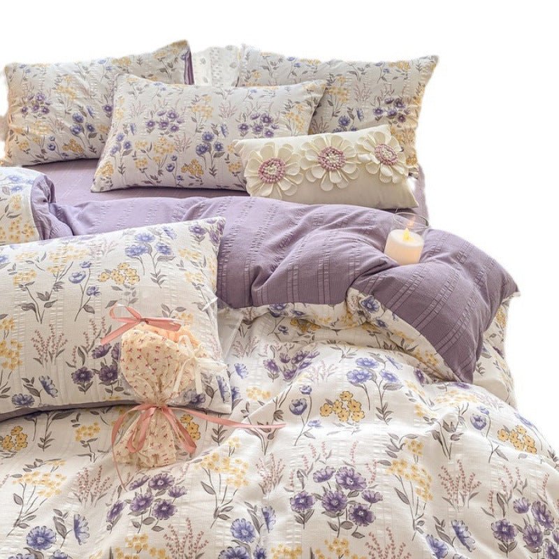 Maternal And Child Grade Washed Jacquard Yarn Cotton Mattress Cover - stcraftdigital