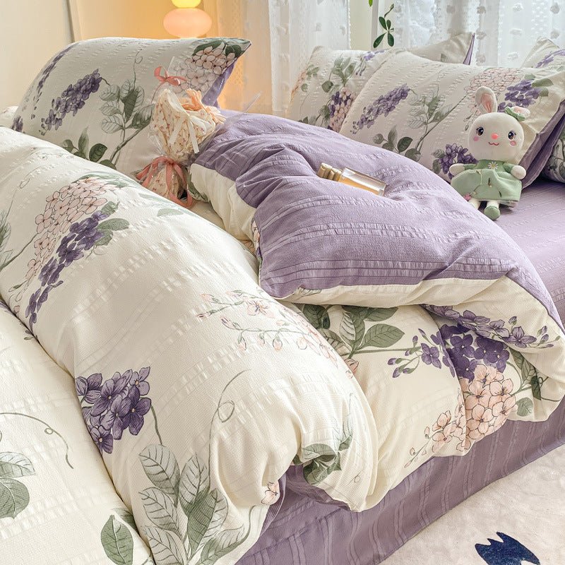 Maternal And Child Grade Washed Jacquard Yarn Cotton Mattress Cover - stcraftdigital