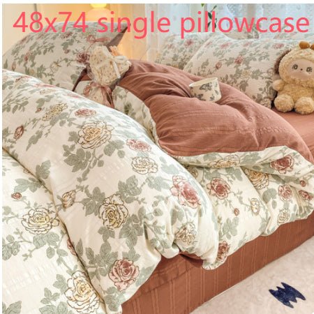 Maternal And Child Grade Washed Jacquard Yarn Cotton Mattress Cover - stcraftdigital