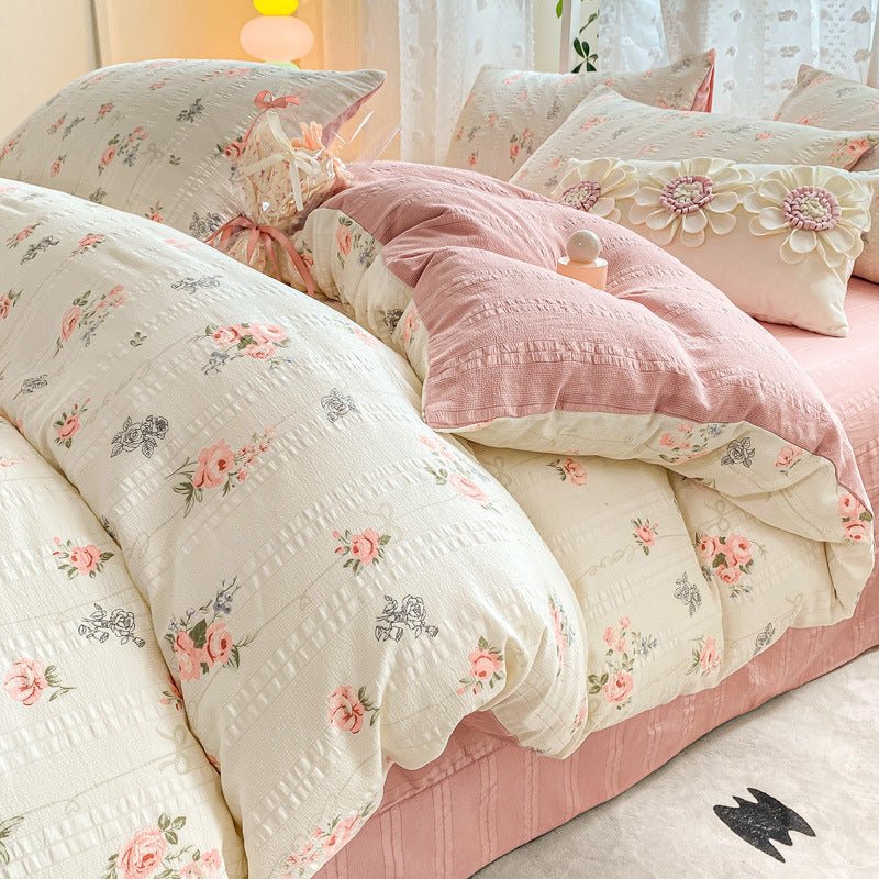 Maternal And Child Grade Washed Jacquard Yarn Cotton Mattress Cover - stcraftdigital