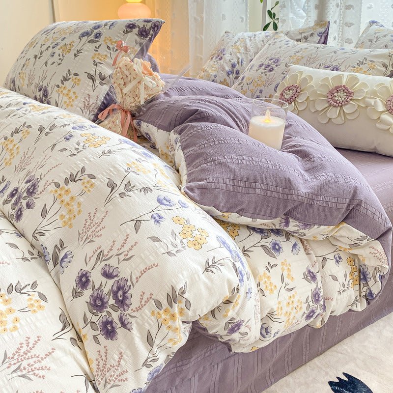 Maternal And Child Grade Washed Jacquard Yarn Cotton Mattress Cover - stcraftdigital