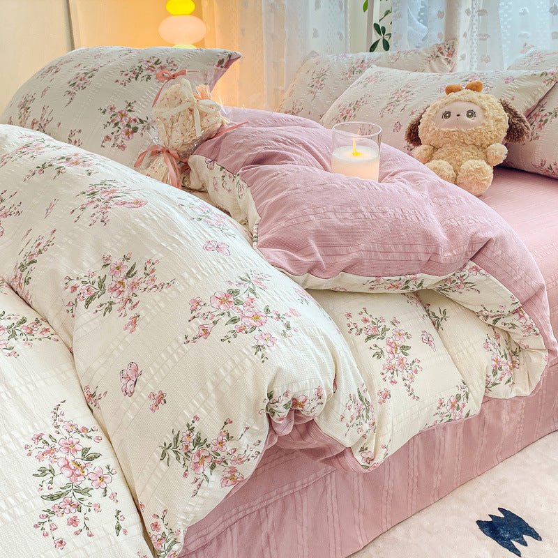 Maternal And Child Grade Washed Jacquard Yarn Cotton Mattress Cover - stcraftdigital