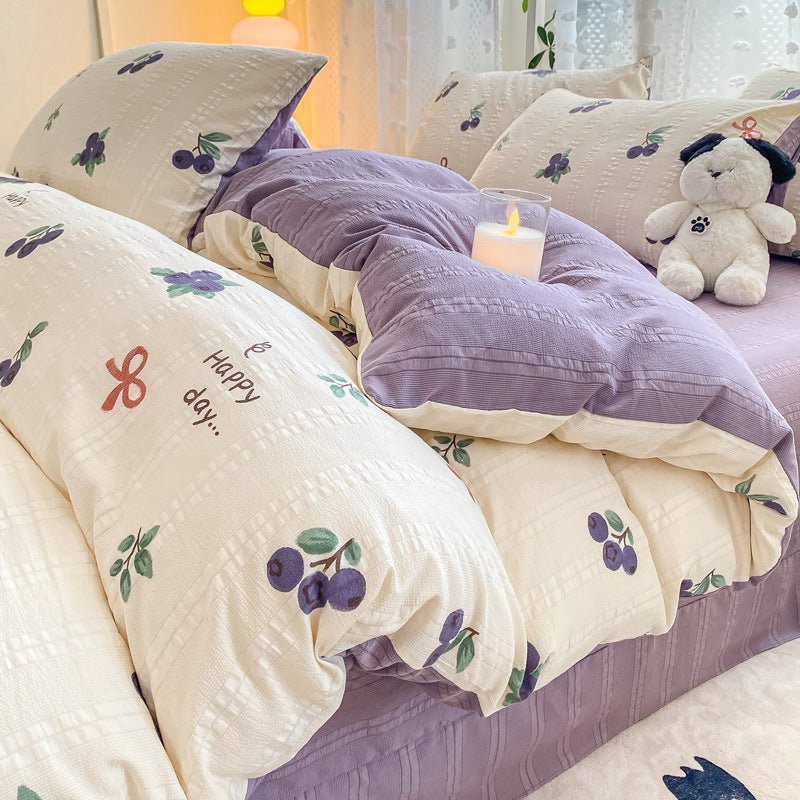 Maternal And Child Grade Washed Jacquard Yarn Cotton Mattress Cover - stcraftdigital