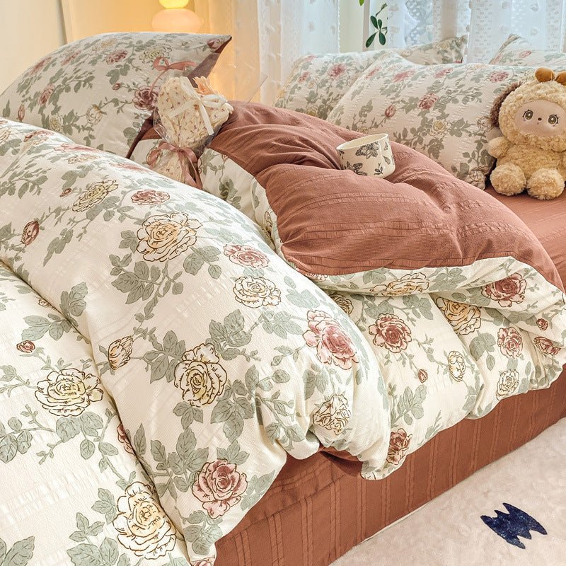 Maternal And Child Grade Washed Jacquard Yarn Cotton Mattress Cover - stcraftdigital