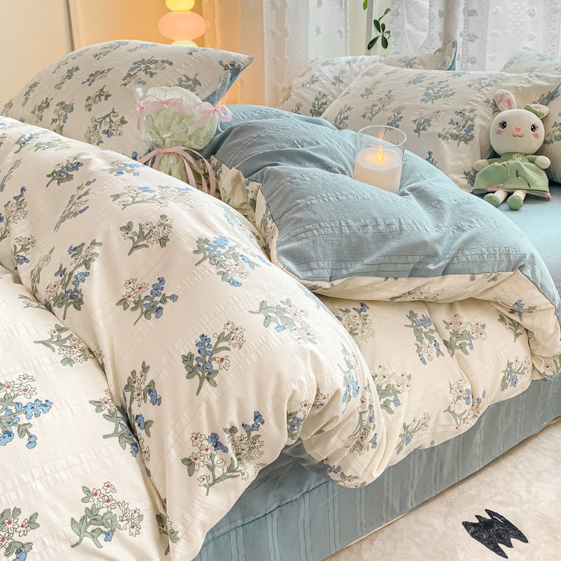 Maternal And Child Grade Washed Jacquard Yarn Cotton Mattress Cover - stcraftdigital