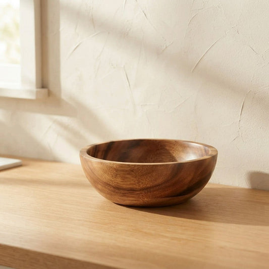 Natural Acacia Wood Dinnerware & Serving Set - stcraftdigital